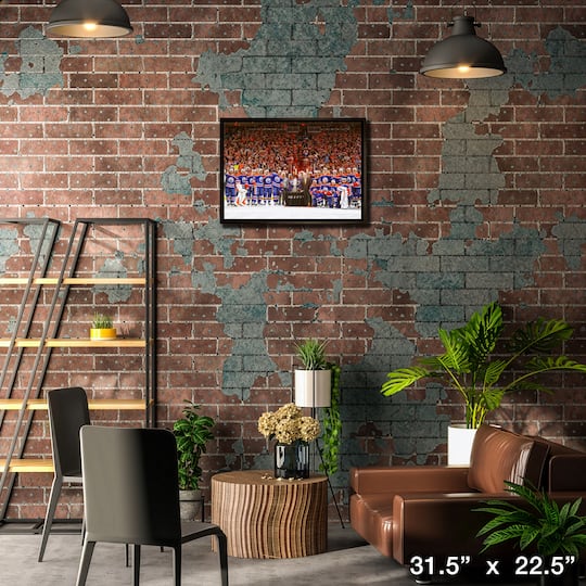 Edmonton Oilers 20" x 29" Framed Canvas Conference Final Trophy 31.5" x 22.5"